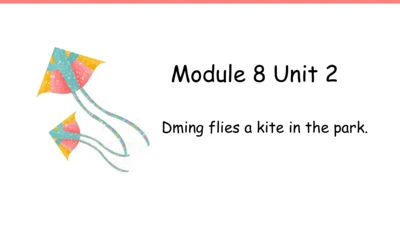 Module 8 Unit 2 Daming flies a kite in the park 课件