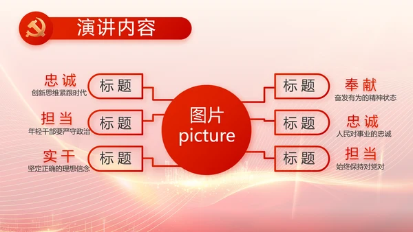 红色党建新时代文明实践中心PPT动态模板