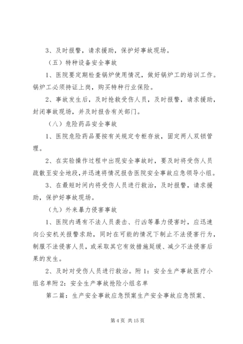 医院安全生产事故应急预案.docx