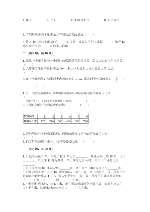 西师大版数学小升初模拟试卷（精练）.docx