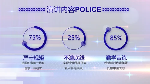 蓝色智慧警察公安科技信息化PPT