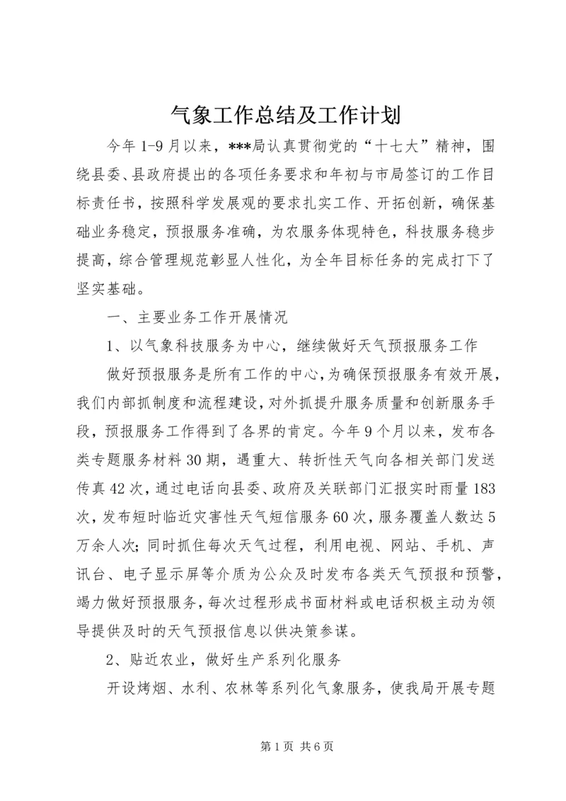 气象工作总结及工作计划 (2).docx