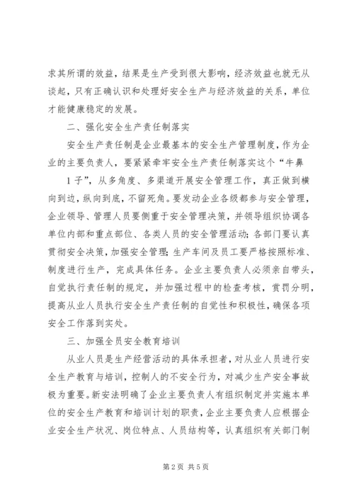 企业主要负责人安全责任五篇范文.docx