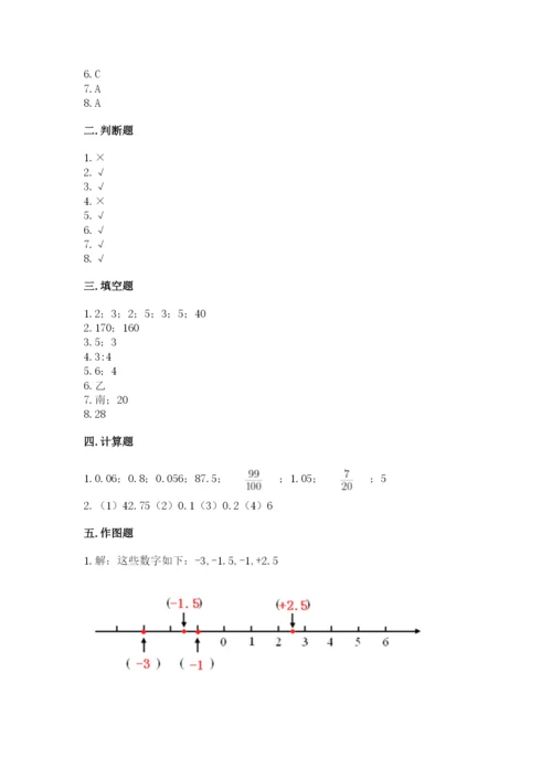 小升初六年级期末测试卷带答案（培优b卷）.docx