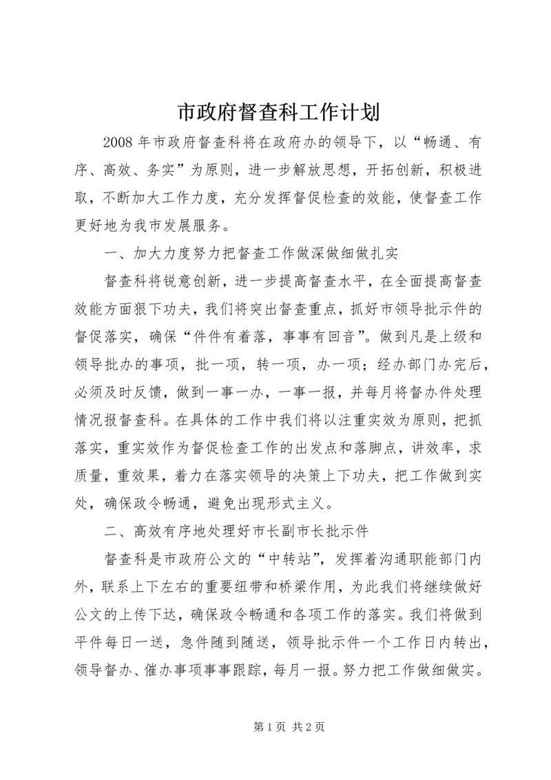 市政府督查科工作计划 (3).docx