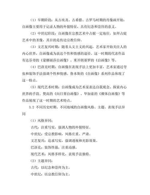 画家视角：自画像在艺术史中的演变