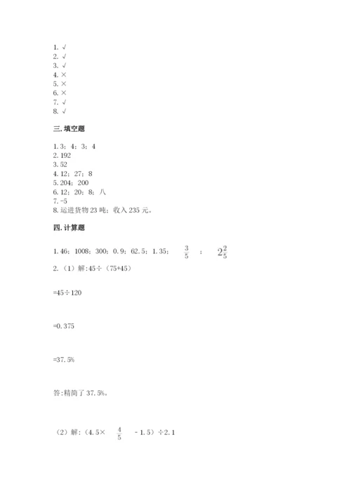 小升初数学期末测试卷附答案【满分必刷】.docx