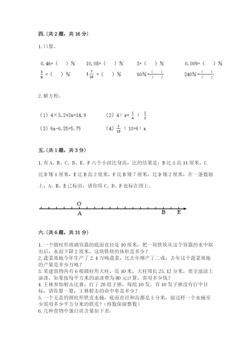 小学六年级数学毕业试题（必刷）.docx