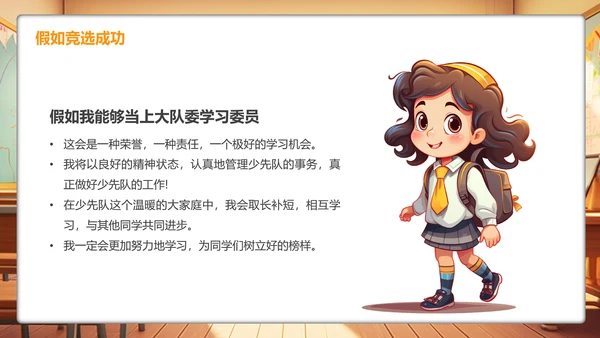 学校教学教育班会大队委竞选PPT模板
