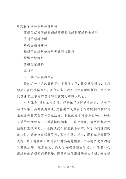 昆虫学学习感受 (4).docx