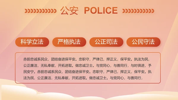 红色大气公安警察年终工作总结PPT