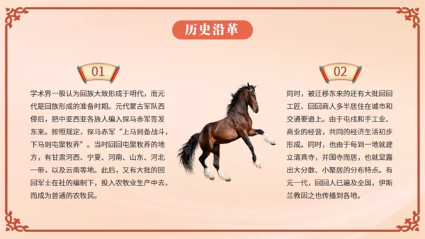 少数民族回族通用PPT模板