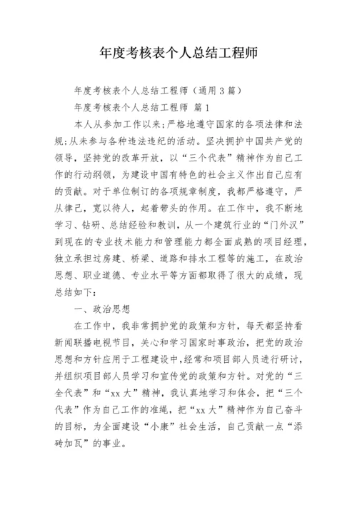 年度考核表个人总结工程师.docx