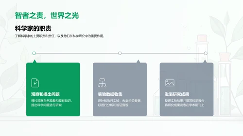 科学家角色解析PPT模板