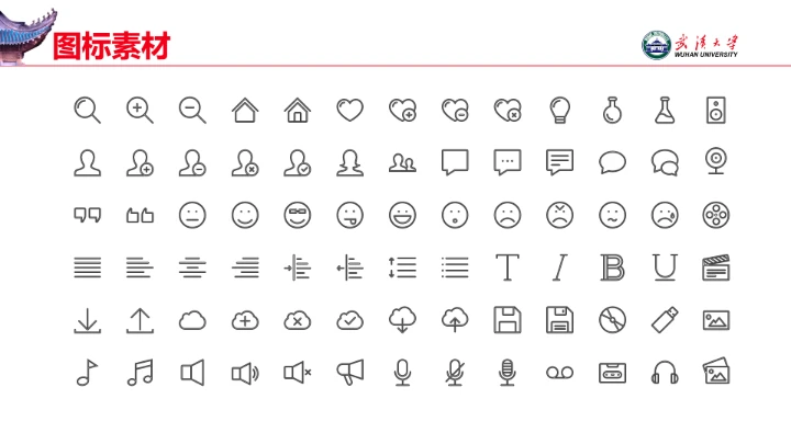 红色武汉大学专属学术汇报毕业答辩通用PPT模板