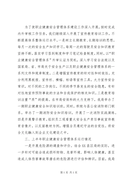 安全生产管理体系建立运行情况汇报 (3).docx