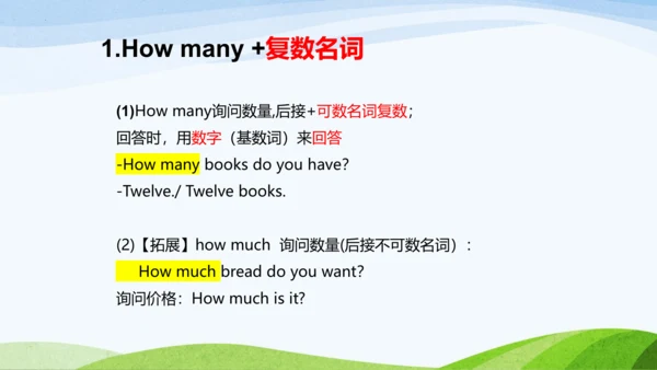 Unit 1 My school知识点复习 课件(共22张PPT)