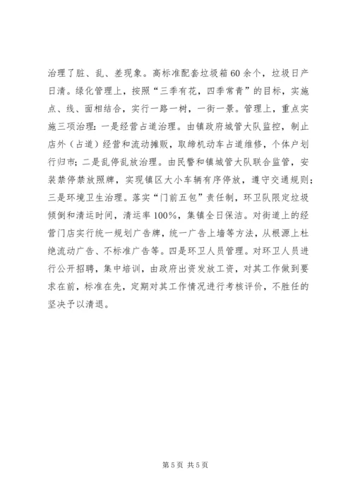 乡镇小集镇管理工作汇报.docx