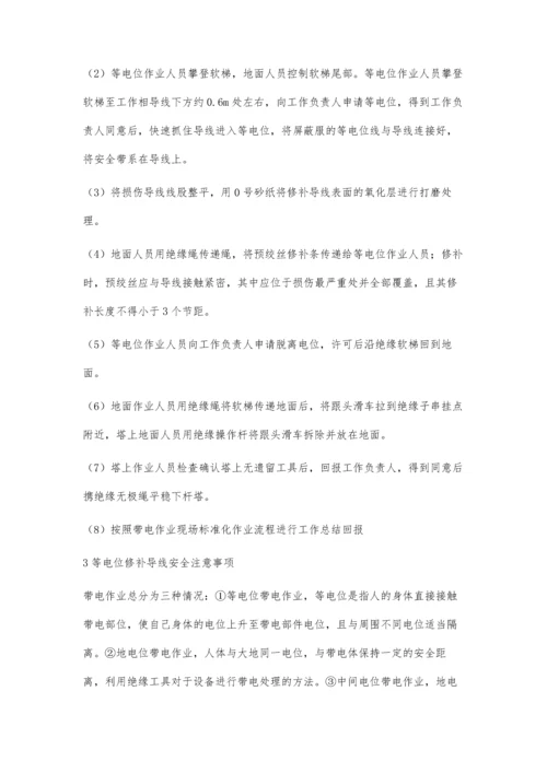 等电位修补架空导线的流程及安全注意事项.docx
