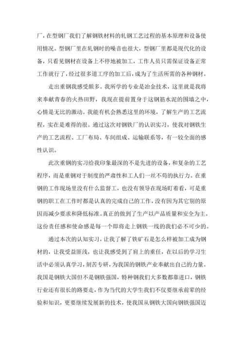 钢厂实习心得.docx