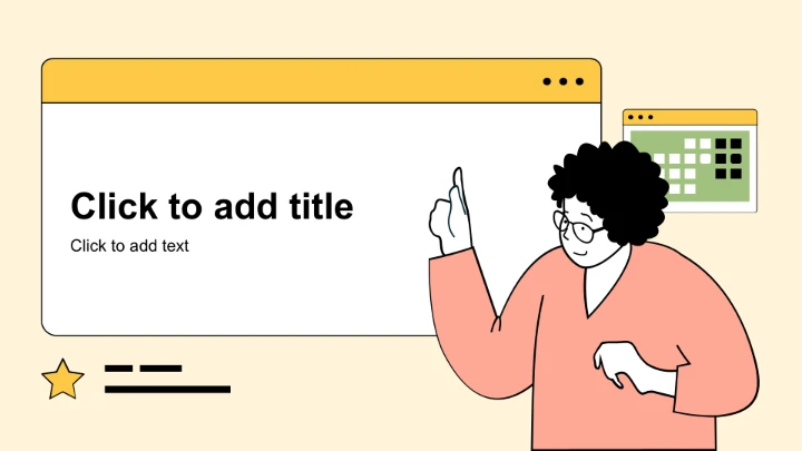 黄色插画风班委竞选