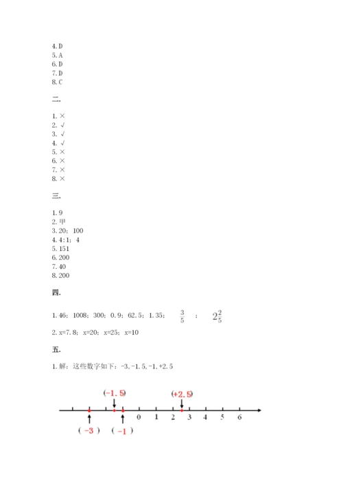 西安铁一中分校小学数学小升初第一次模拟试题附答案【预热题】.docx