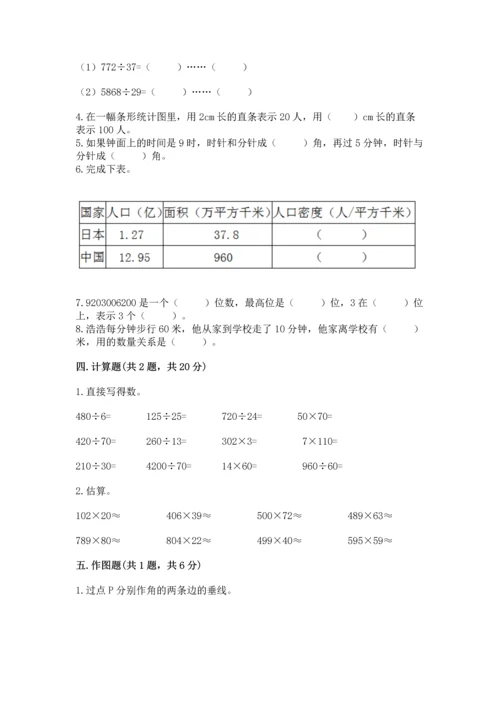 人教版数学四年级上册期末测试卷附完整答案【精品】.docx