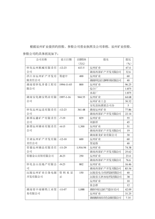 矿业专项项目法律组尽职详细调查汇总报告.docx