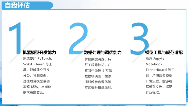 蓝色简约计算机科学与技术专业大学生职业生涯规划展示