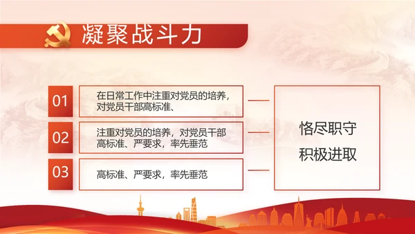 红色基层党支部工作述职报告PPT