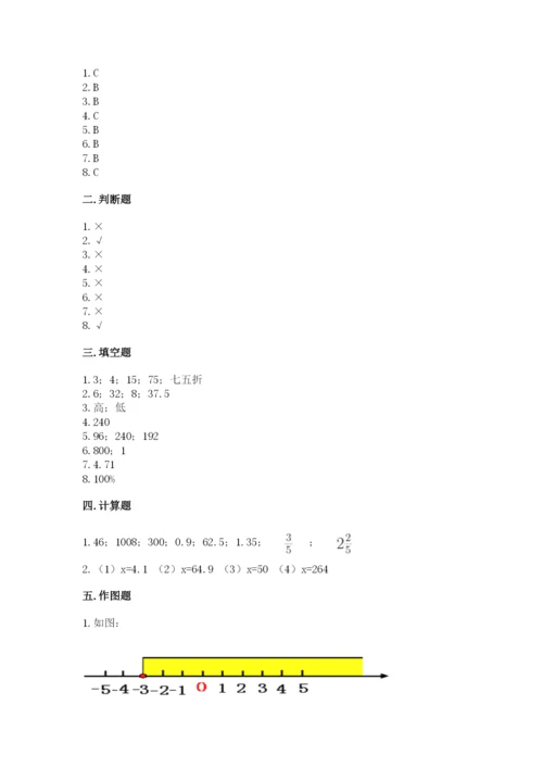 六年级下册数学期末测试卷附答案【能力提升】.docx