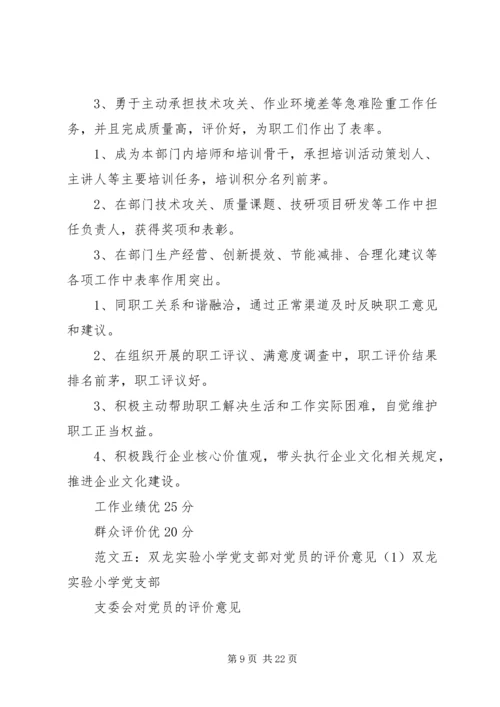 支部对党员的评价.docx