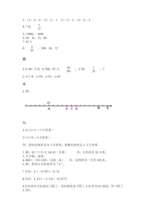 四川省【小升初】2023年小升初数学试卷及参考答案一套.docx