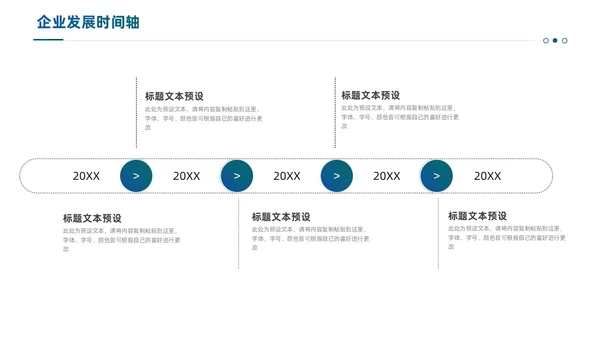 通用商务风企业发展时间轴PPT图表