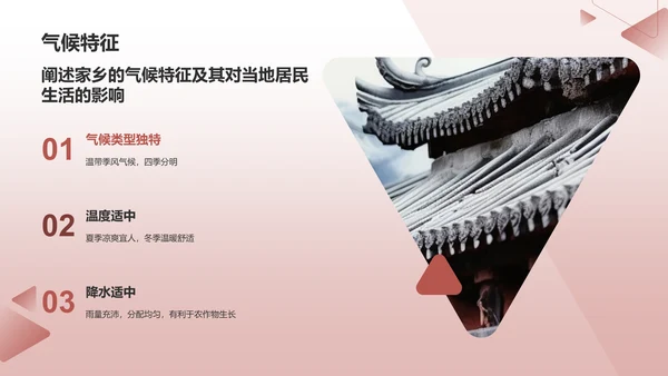 红色渐变宣传家乡PPT模板