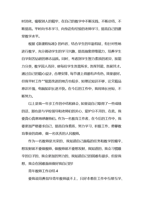 青年教师导师工作总结