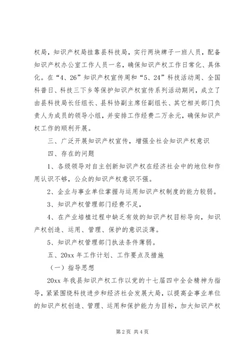 知识产权工作总结及工作计划.docx