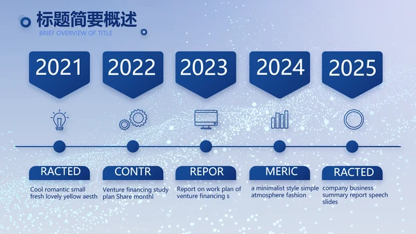 蓝色科技感励志工作述职报告商务动态PPT模板