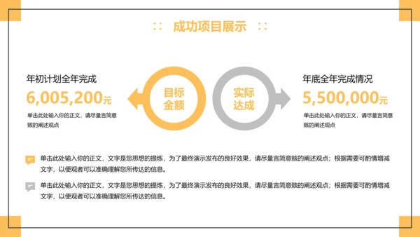 黄色简约风工作总结汇报PPT模板