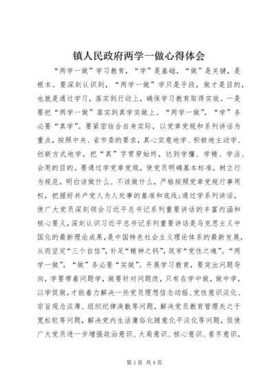 镇人民政府两学一做心得体会.docx