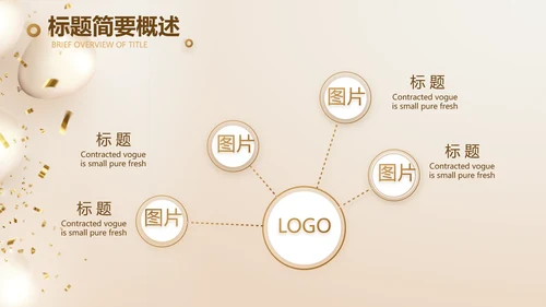 金色公司5周年庆ppt模板活动策划方案