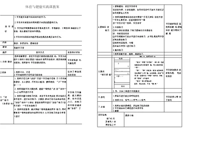 体育与健康实践课教案