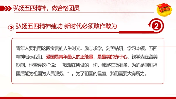 弘扬五四精神做新时代合格共青团员PPT模板