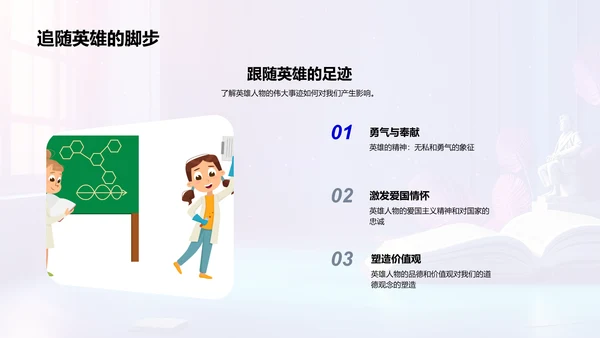 英雄事迹解读PPT模板