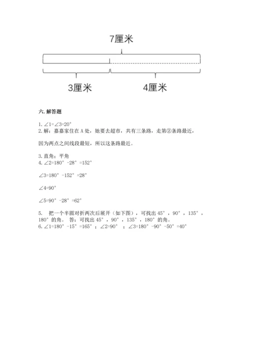 北京版四年级上册数学第四单元 线与角 测试卷附参考答案ab卷.docx