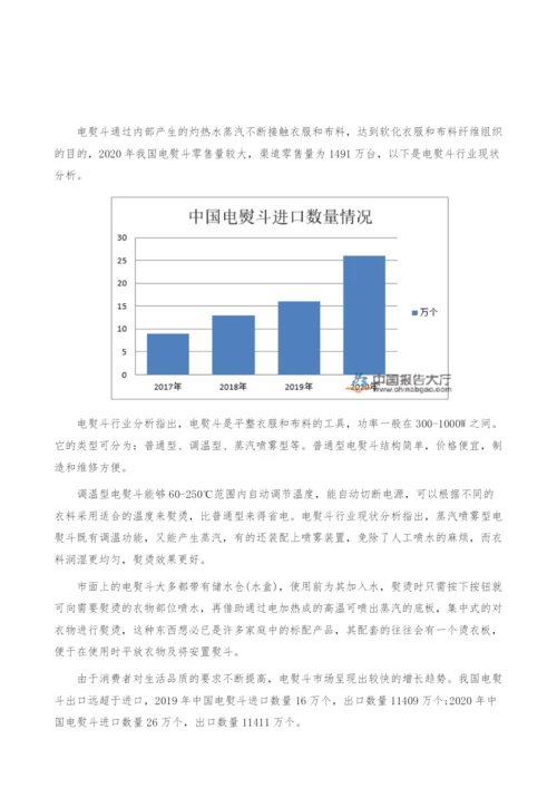 电熨斗行业现状分析-产业报告.docx