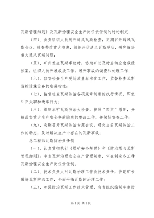 煤矿瓦斯防治责任制及瓦斯防治管理制度 (4).docx