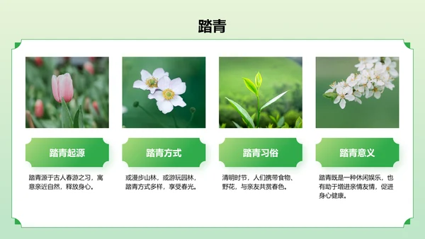绿色国潮风二十四节气之清明节PPT模板