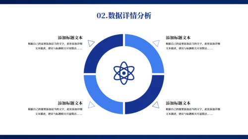 蓝色大气科技感企业年终总结项目汇报通用PPT模板