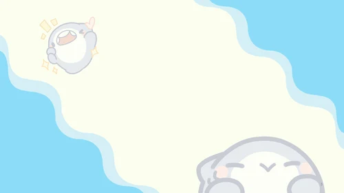 呆呆鲨蓝色卡通风美食文化主题模版